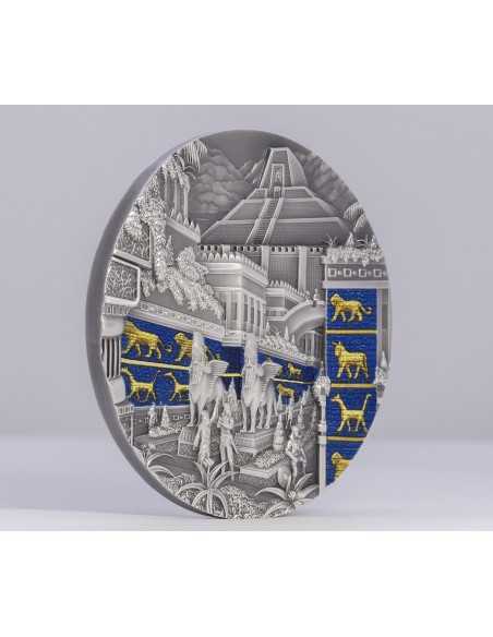 BABYLON Lost Civilizations 2 Oz Silver Coin 10$ Palau 2021 - Coins & More - Palau