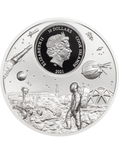 VOYAGERS THIRST FOR DISCOVERY Time Flies 2 Oz Silver Coin 10$ Cook Islands 2021 - Coins & More - Îles Cook