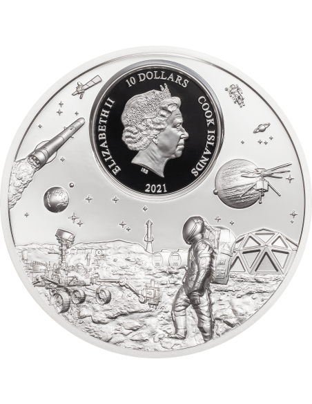 VOYAGERS THIRST FOR DISCOVERY Time Flies 2 Oz Silver Coin 10$ Cook Islands 2021 - Coins & More - Îles Cook