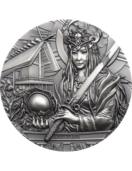 AMATERASU Gods Of The World 3 Oz Silver Coin 20$ Cook Islands 2021 - Coins & More - Isole Cook
