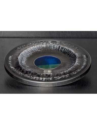 CHICXULUB CRATER Meteorites 3 Oz Silver Coin 20$ Cook Islands 2019 - Coins & More - Islas Cook