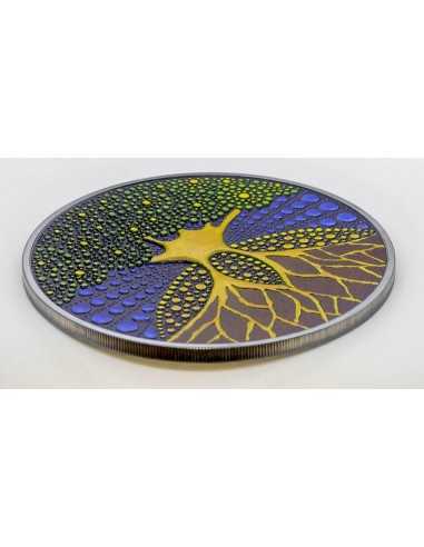 TREE OF LIFE Dot Art 3 Oz Silver Coin 20$ Palau 2020 - Coins & More - Palau