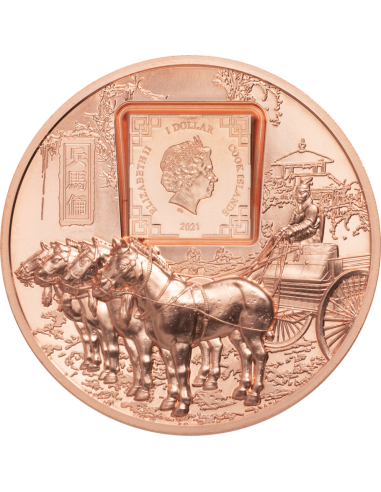 TERRACOTTA WARRIORS Copper Coin 1$ Cook Islands 2021 - Coins & More - Islas Cook