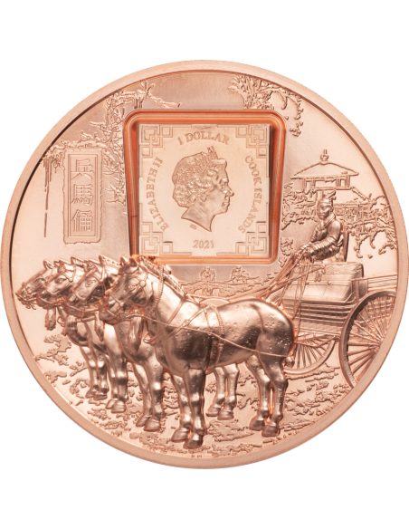 TERRACOTTA WARRIORS Copper Coin 1$ Cook Islands 2021 - Coins & More - Islas Cook