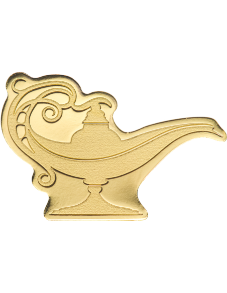 GOLDEN MAGICAL LAMP 1001 Nights 0.5g Gold Coin 1$ Palau 2021 - Coins & More - Palau