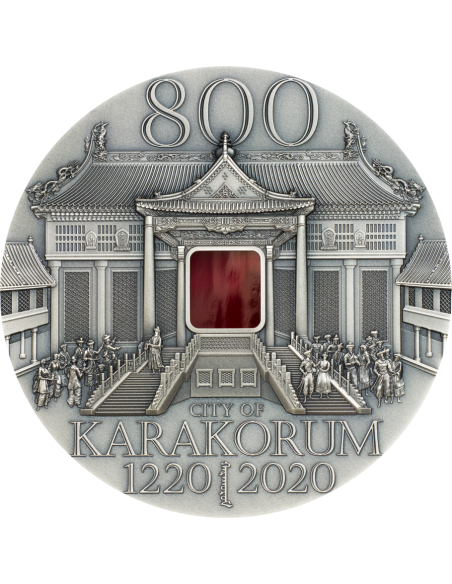 KARAKORUM 800th Anniversary 2 Oz Silver Coin 5000 Togrog Mongolia 2020 - Coins & More - Mongolie