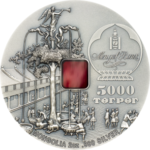 KARAKORUM 800th Anniversary 2 Oz Silver Coin 5000 Togrog Mongolia 2020 - Coins & More - Mongolie 2
