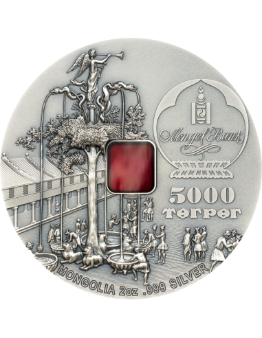 KARAKORUM 800th Anniversary 2 Oz Silver Coin 5000 Togrog Mongolia 2020 - Coins & More - Mongolie