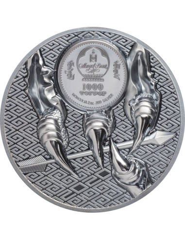 MAJESTIC EAGLE 2 Oz Silver Coin 1000 Togrog Mongolia 2020 - Coins & More - Mongolia