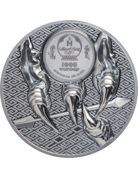MAJESTIC EAGLE 2 Oz Silver Coin 1000 Togrog Mongolia 2020 - Coins & More - Mongolia