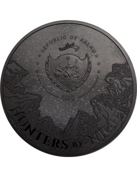 BLACK PANTHER Hunters By Night 1 Kg Kilo Silver Coin 50$ Palau 2021 - Coins & More - Palau