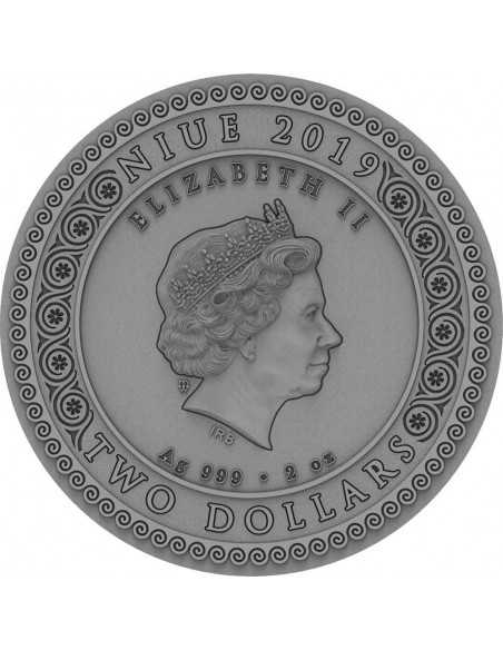 ARTEMIS Itgoddesses 2 Oz Silver Coin 2$ Niue 2019 - Coins & More - Niue