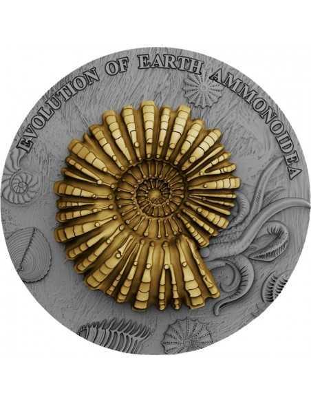 AMMONOIDEA Ammonite Evolution of Earth 2 Oz Silver Coin 2$ Niue 2018 - Coins & More - Niue