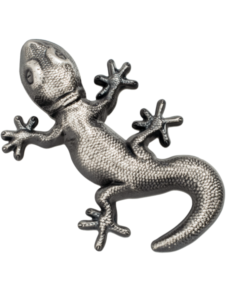GECKO Natural Perspectives Shaped 1 Oz Silver Coin 5$ Palau 2018 - Coins & More - Palau