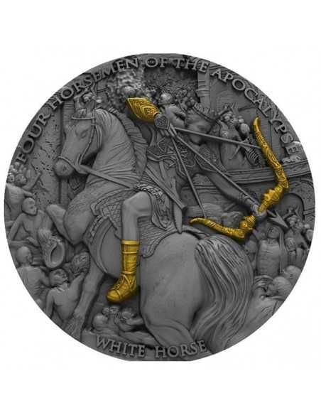 WHITE HORSE Four Horsemen Of The Apocalypse 2 Oz Silver Coin 5$ Niue 2018 - Coins & More - Niue
