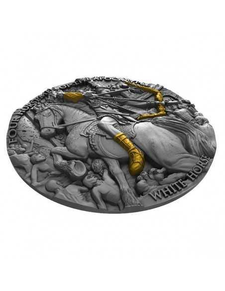 WHITE HORSE Four Horsemen Of The Apocalypse 2 Oz Silver Coin 5$ Niue 2018 - Coins & More - Niue