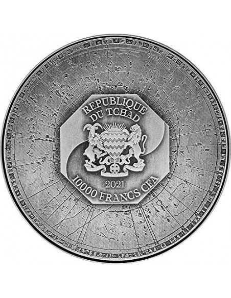 BLACK TORTOISE Four Auspicious Beasts 2 Oz Silver Coin 10000 Francs Chad 2021 - Coins & More - Tchad