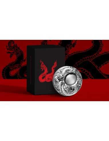 GARUDA AND NAGA The Mythic Battle Of Dynamic Opposites Set 2 x 2 Oz Silver Coins 10000 Francs Chad 2020 - Coins & More - Chad