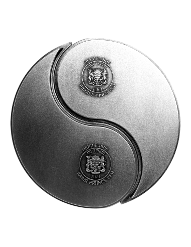 CHINESE DRAGON AND PHOENIX The Eternal Bond Set 2 x 2 Oz Silver Coin 10000 Francs Chad 2021 - Coins & More - Tchad