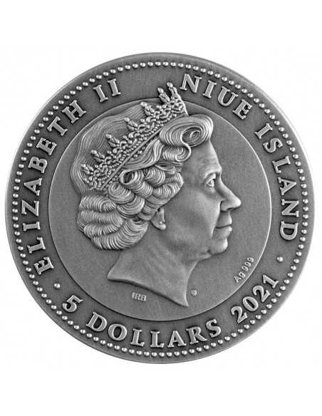 SHARBEK Spirit Of Coalmines 2 Oz Silver Coin 5$ Niue 2021 - Coins & More - Niue