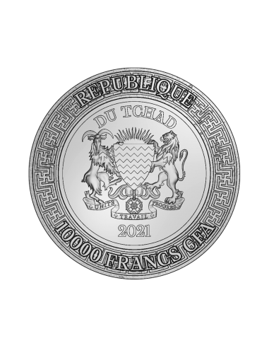 OX ON THE ROAD Chinese Sexagenary Cycle 2 Oz Silver Coin 10000 Francs Chad 2021 - Coins & More - Chad