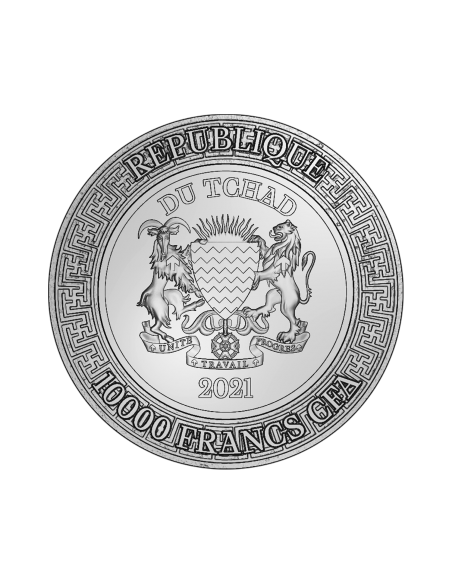 OX ON THE ROAD Chinese Sexagenary Cycle 2 Oz Silver Coin 10000 Francs Chad 2021 - Coins & More - Chad