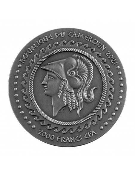 ALEXANDER THE GREAT Gordian Knot 2 Oz Silver Coin 2000 Francs Cameroon 2021