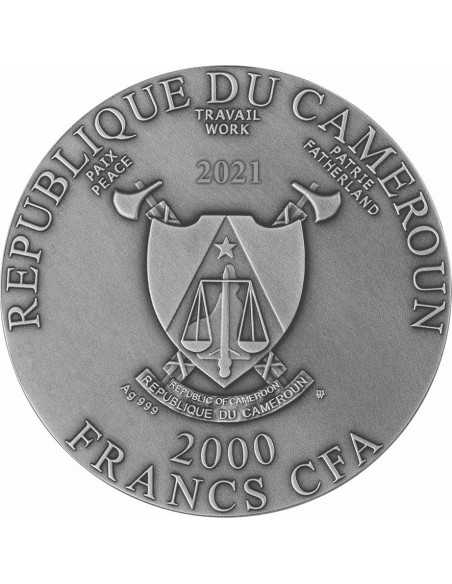 JESUS CHRIST The Savior 2 Oz Silver Coin 2000 Francs Cameroon 2021 - Coins & More - Cameroon