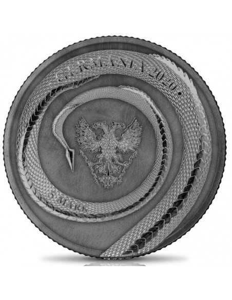 FAFNIR GEMINUS Dragon Metallic Color 1 Oz Silver Coin 5 Mark Germania 2020 - Coins & More - Europa
