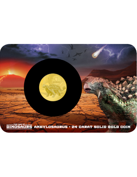 ANKYLOSAURUS Dinosaurs 0.5g Gold Coin 10$ Solomon Islands 2021 - Coins & More - Îles Salomons