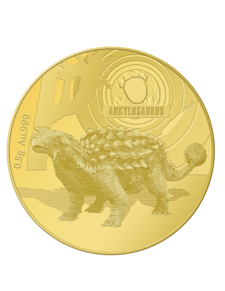 ANKYLOSAURUS Dinosaurs 0.5g Gold Coin 10$ Solomon Islands 2021 - Coins & More - Îles Salomons