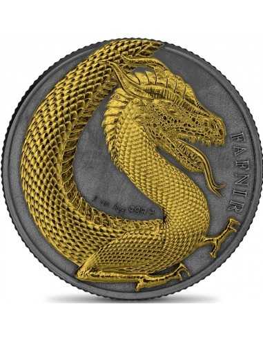 FAFNIR GEMINUS Dragon Antique Gilded Duo Set 2x1 Oz Silver Coin 5 Mark Germania 2020 - Coins & More - Europa