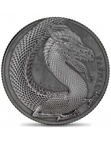 FAFNIR GEMINUS Dragon Antique Gilded Duo Set 2x1 Oz Silver Coin 5 Mark Germania 2020 - Coins & More - Europa