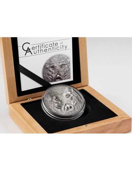 WILD BOAR Sus Scrofa Wildlife Protection 1 Oz Silver Coin 500 Togrog Mongolia 2018 - Coins & More - Mongolie