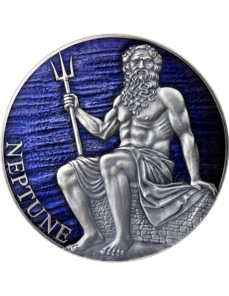 NEPTUNE Planets And Gods 3 Oz Silver Coin 3000 Francs Cameroon 2021 - Coins & More - Camerun