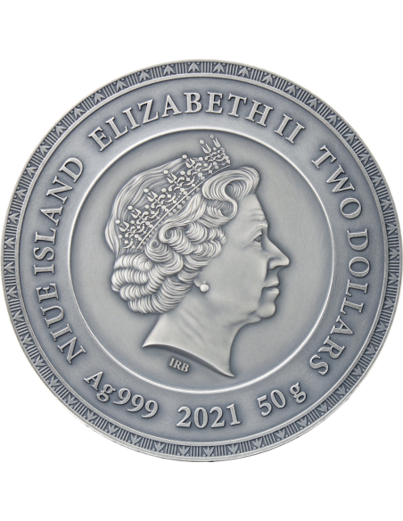 SCARABEUS Silver Turquoise Coin 2$ Niue 2021 - Coins & More - Niue