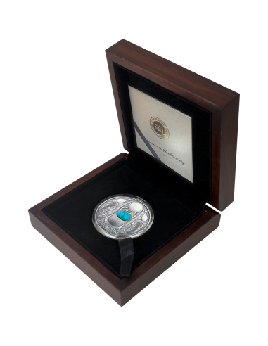 SCARABEUS Silver Turquoise Coin 2$ Niue 2021 - Coins & More - Niue