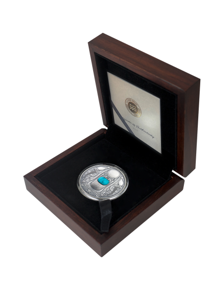 SCARABEUS Silver Turquoise Coin 2$ Niue 2021 - Coins & More - Niue