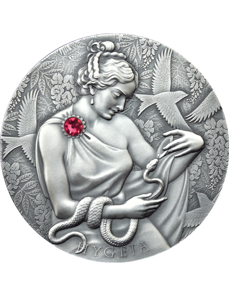 HYGEIA Goddesses Of Health 2 Oz Silver Coin 10 Cedis Ghana 2021 - Coins & More - Africa