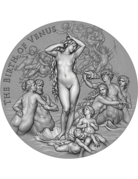 BIRTH OF VENUS Celestial Beauty 2 Oz Silver Coin 2000 Francs Cameroon 2021
