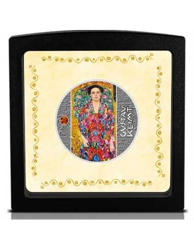 PORTRAIT OF EUGENIA PRIMAVESI Amber Gustav Klimt Golden Five Silver Coin 1$ Niue 2019 - Coins & More - Niue