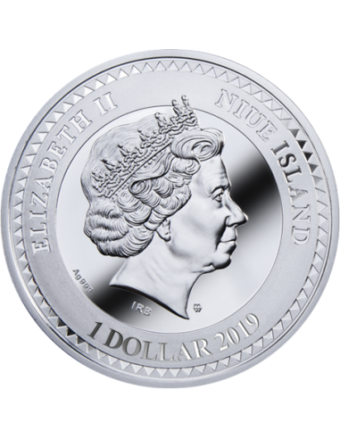 THE VIRGIN Amber Gustav Klimt Golden Five Silver Coin 1$ Niue 2019 - Coins & More - Niue