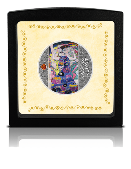 THE VIRGIN Amber Gustav Klimt Golden Five Silver Coin 1$ Niue 2019 - Coins & More - Niue