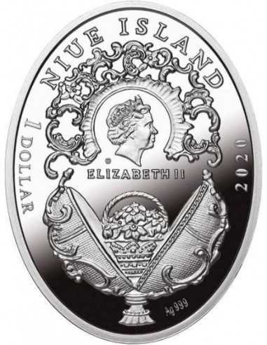 EMPIRE NEPHRITE Faberge Silver Coin 1$ Niue 2020 - Coins & More - Niue