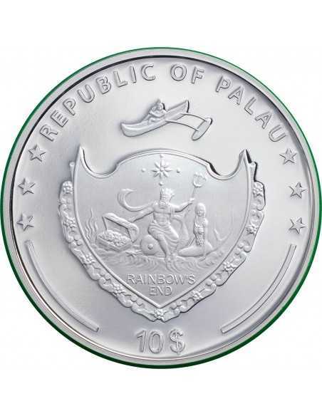 RAINFOREST ECOSYSTEM Our Earth 2 Oz Silver Coin 10$ Palau 2021 - Coins & More - Palau