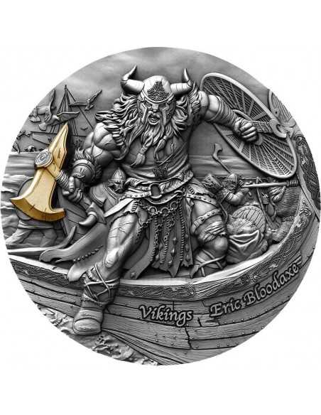 ERIC BLOODAXE Vikings 2 Oz Silver Coin 5$ Niue 2020 - Coins & More - Niue