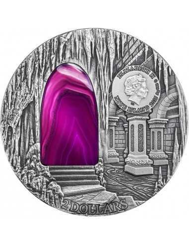 MYSTERIES OF HOGWARTS Crystal Art Castle 2 Oz Silver Coin 2$ Niue 2015 - Coins & More - Niue