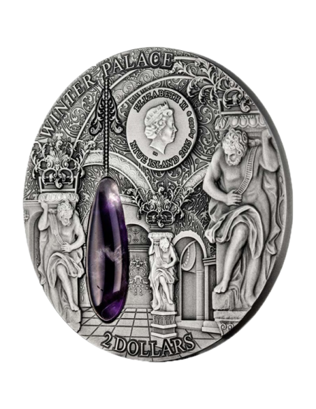 BELVEDERE VIENNA Winter Palace 2 Oz Silver Coin 2$ Niue 2015 - Coins & More - Niue