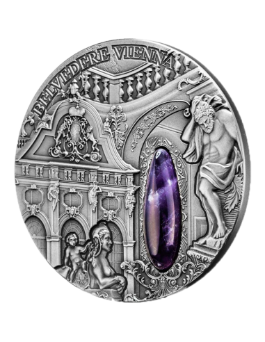 BELVEDERE VIENNA Winter Palace 2 Oz Silver Coin 2$ Niue 2015 - Coins & More - Niue