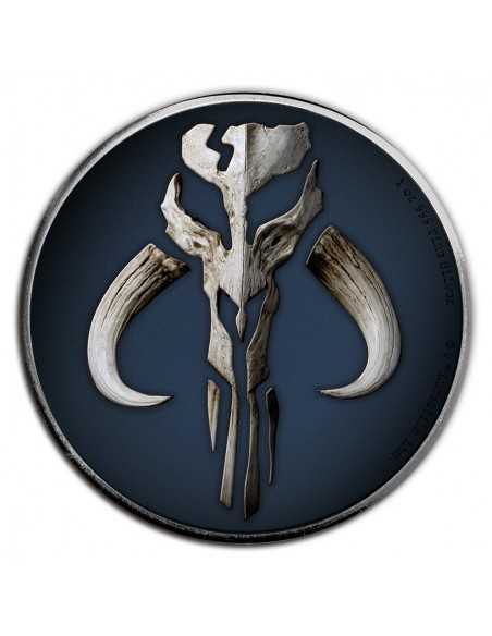 MANDALORIAN MYTHOSAUR COLORIZED 1 Oz Silver Star Wars Coin 2$ Dollars Niue 2020 - Coins & More - Niue